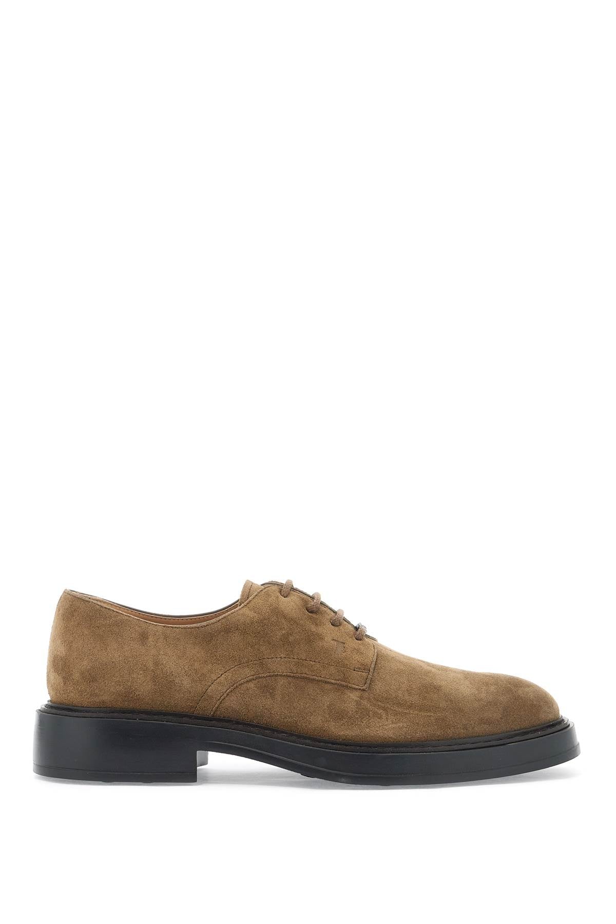 TOD'S suede leather lace-up shoes