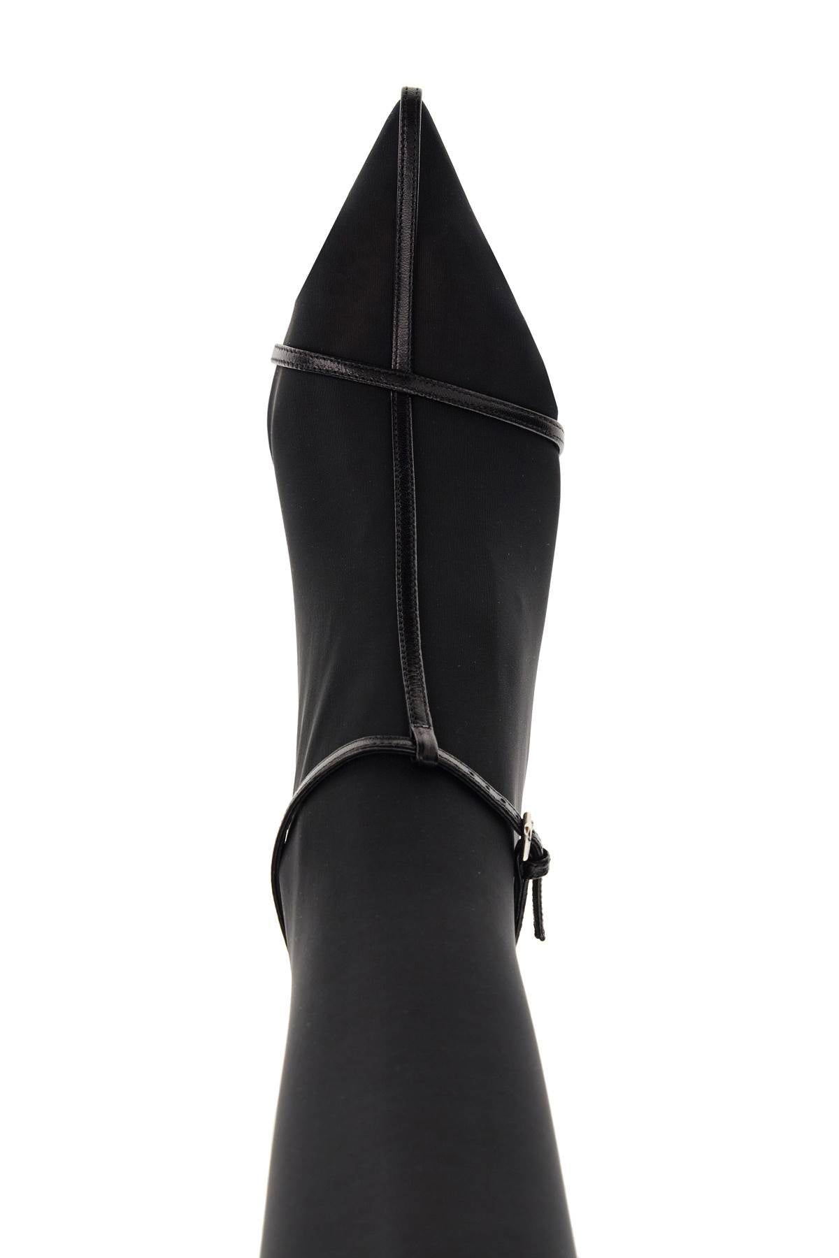 JIL SANDER leather ankle boots with buckle straps