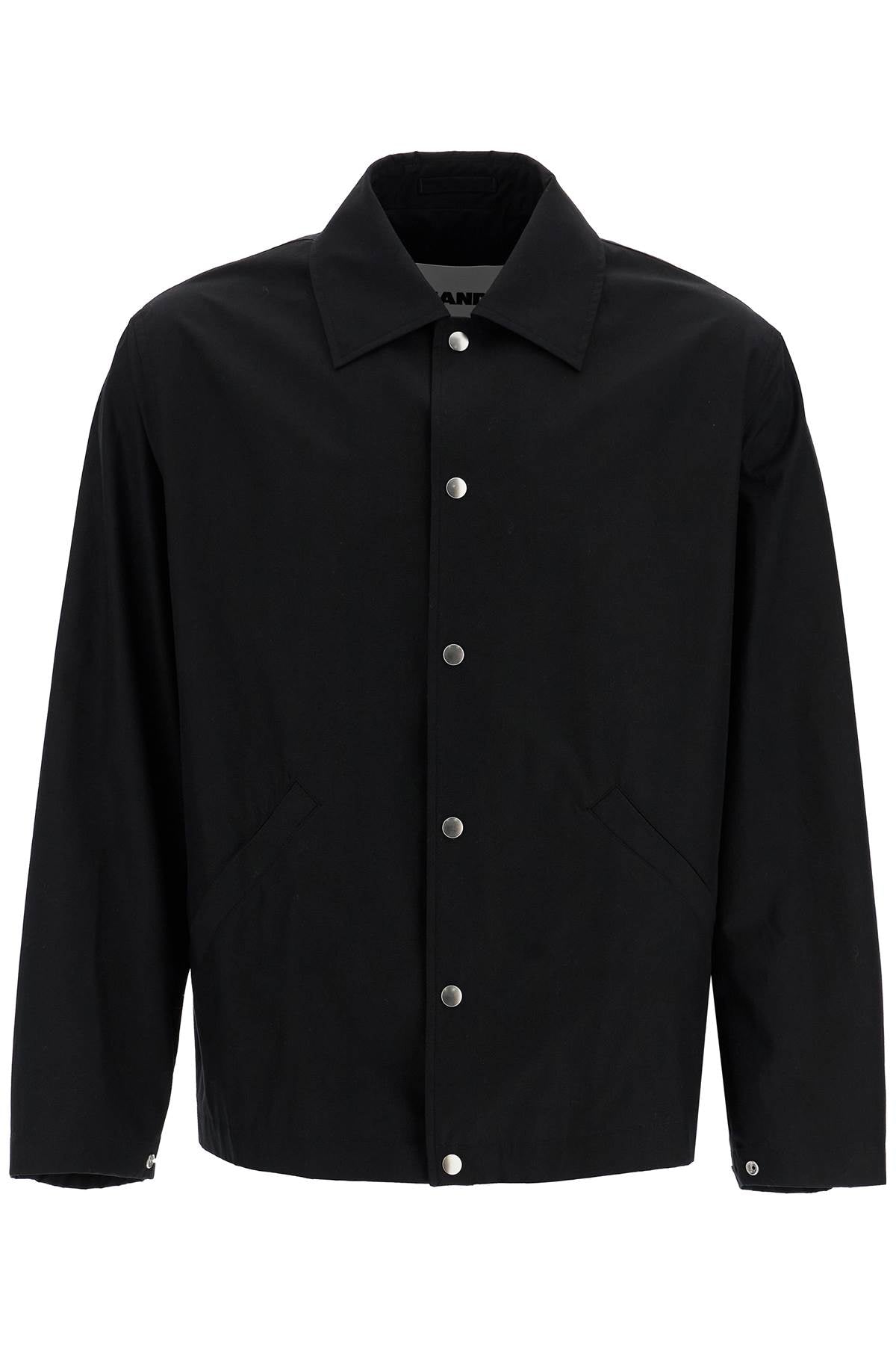 JIL SANDER logo print popeline overshirt