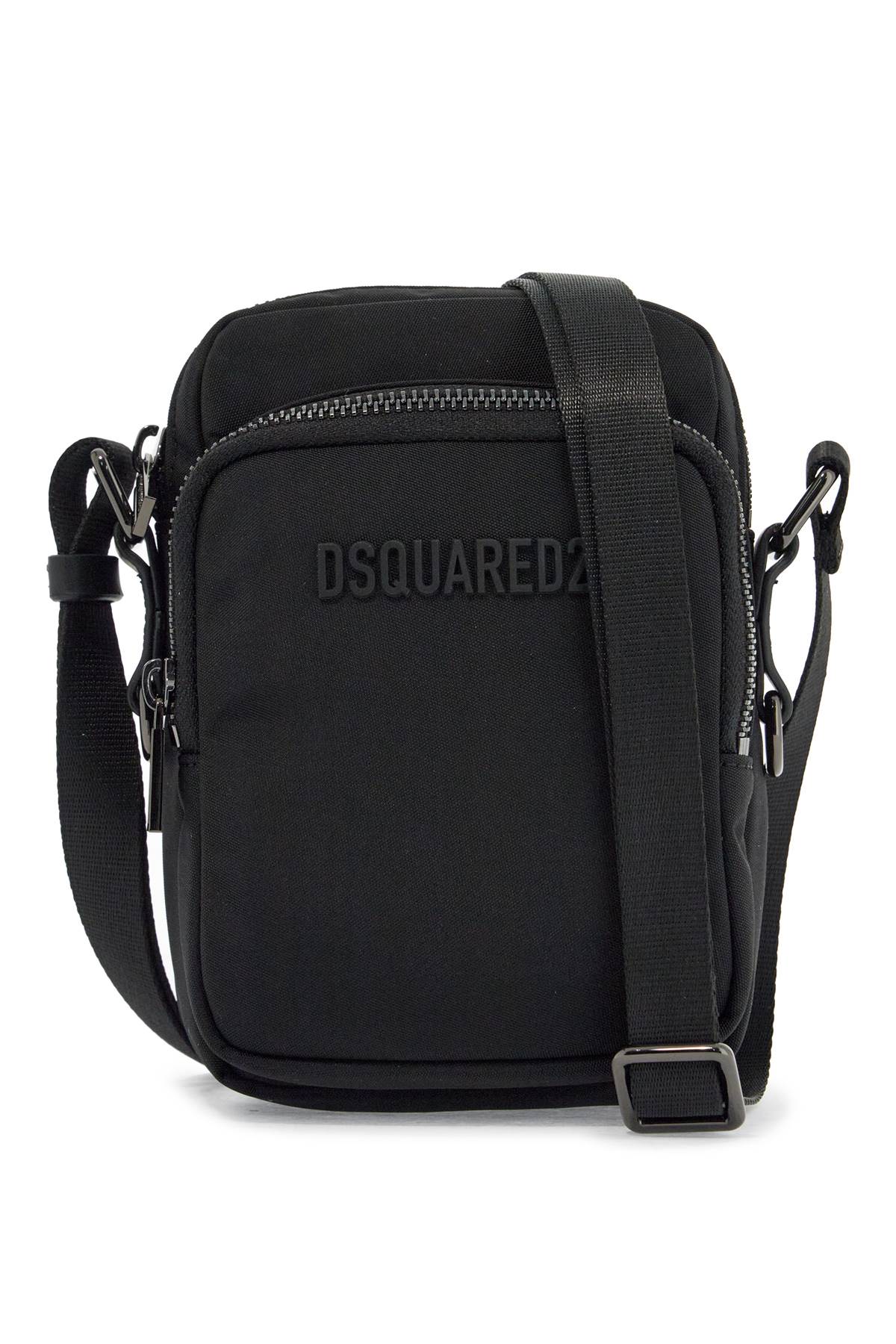 DSQUARED2 black minimalist crossbody bag in polyamide