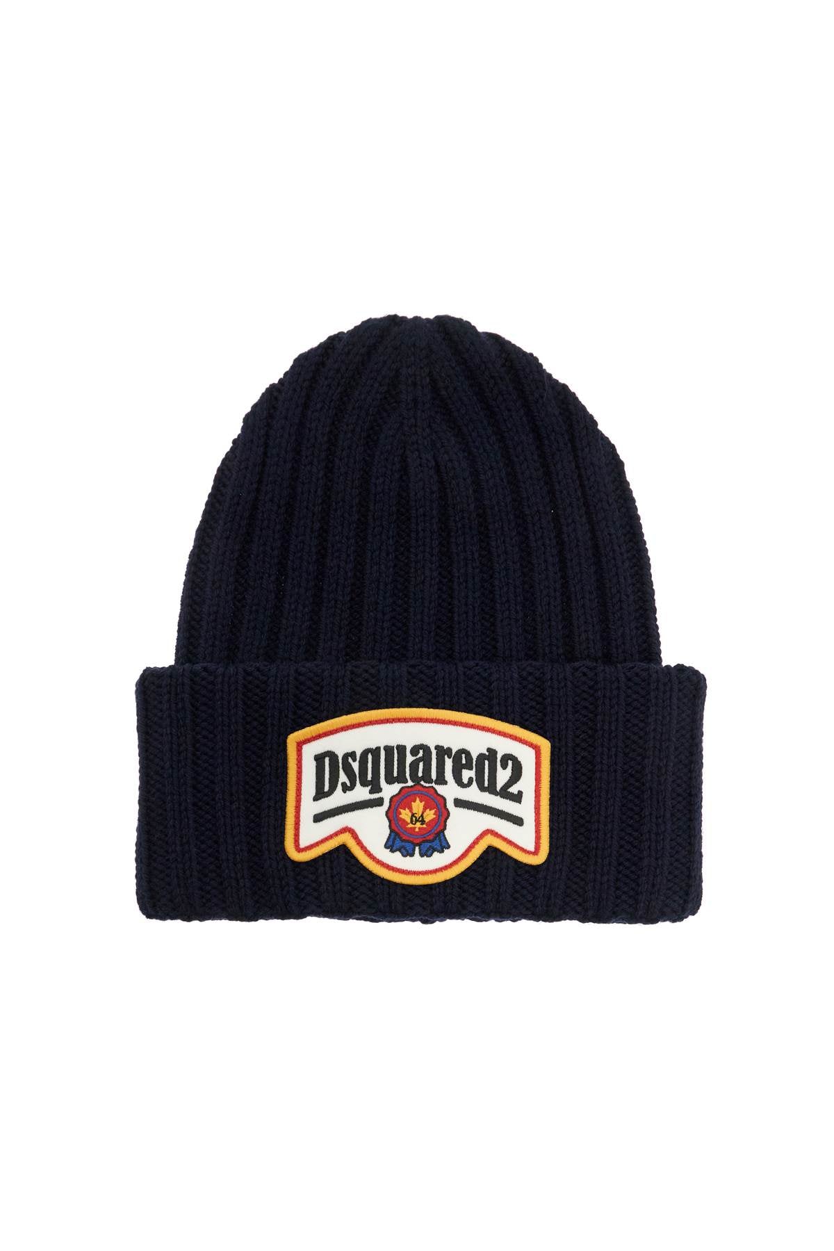 DSQUARED2 "beanie hat with patch logo