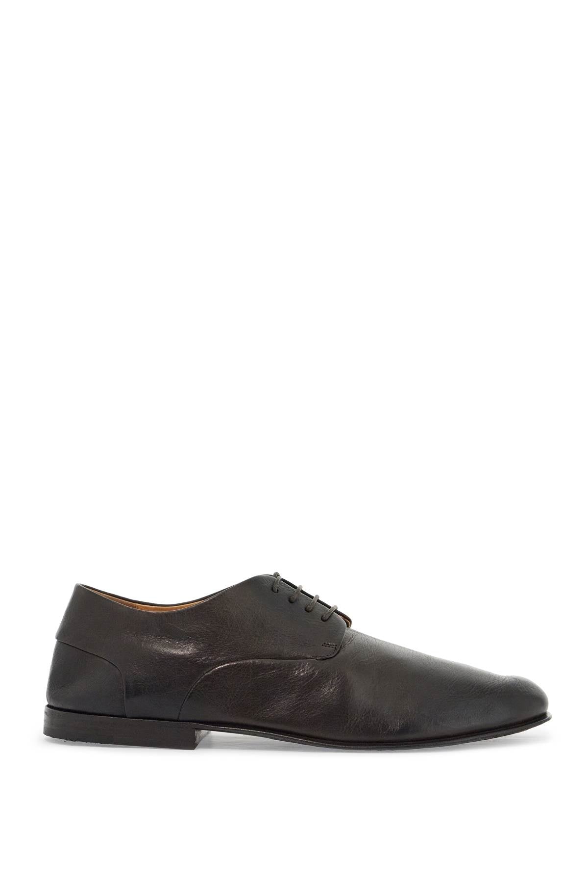 MARSELL dark brown calfskin derby with leather sole