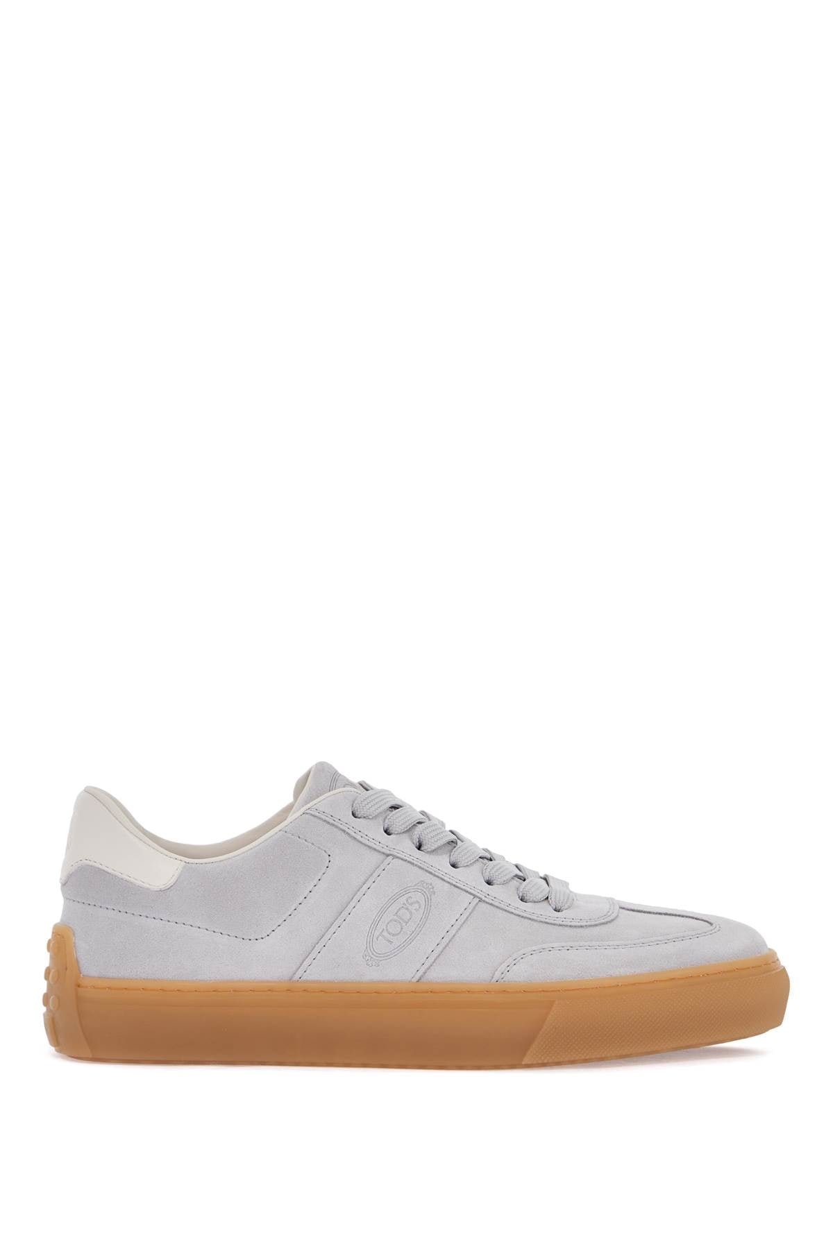 TOD'S light grey suede casual lace-up shoes for men