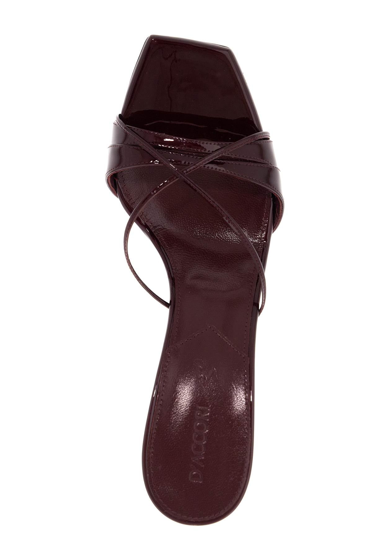 D'ACCORI metallic leather lust mules