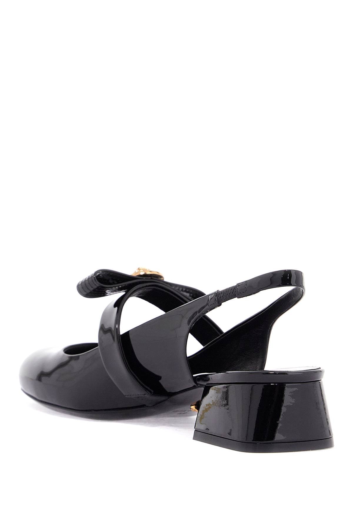VERSACE gianni ribbon slingback
