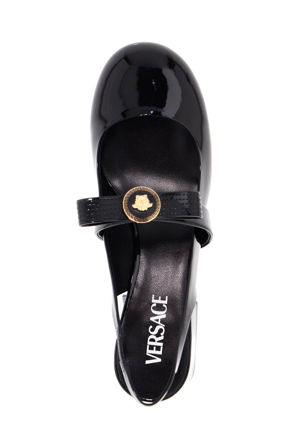 VERSACE gianni ribbon slingback
