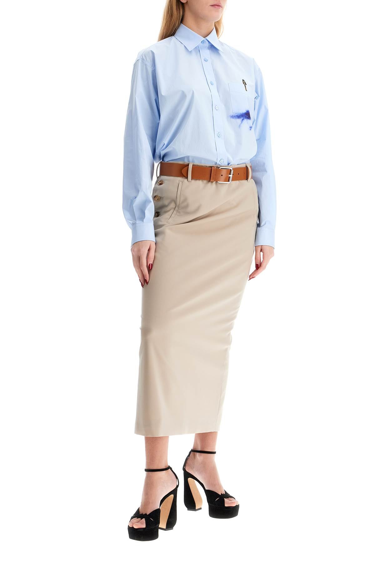 MOSCHINO printed pocket shirt with button