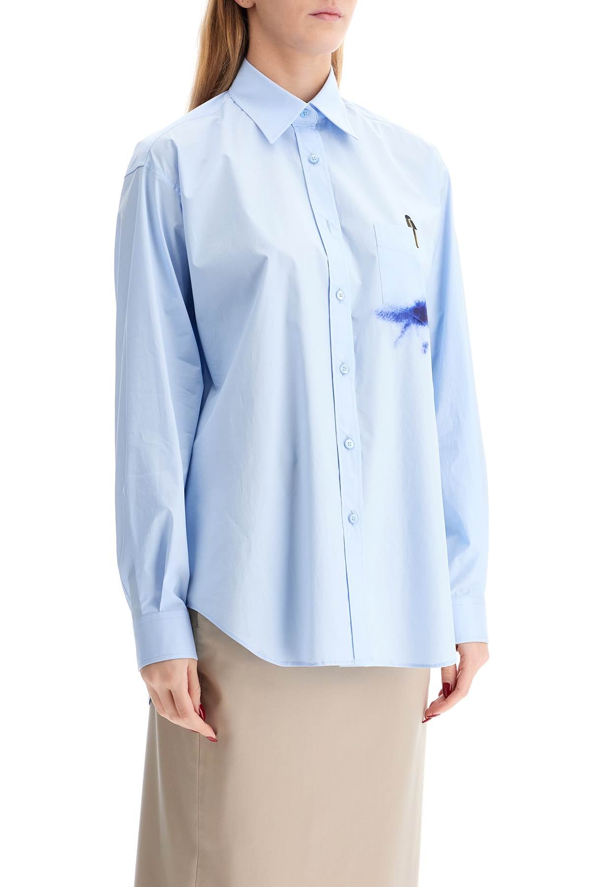 MOSCHINO printed pocket shirt with button