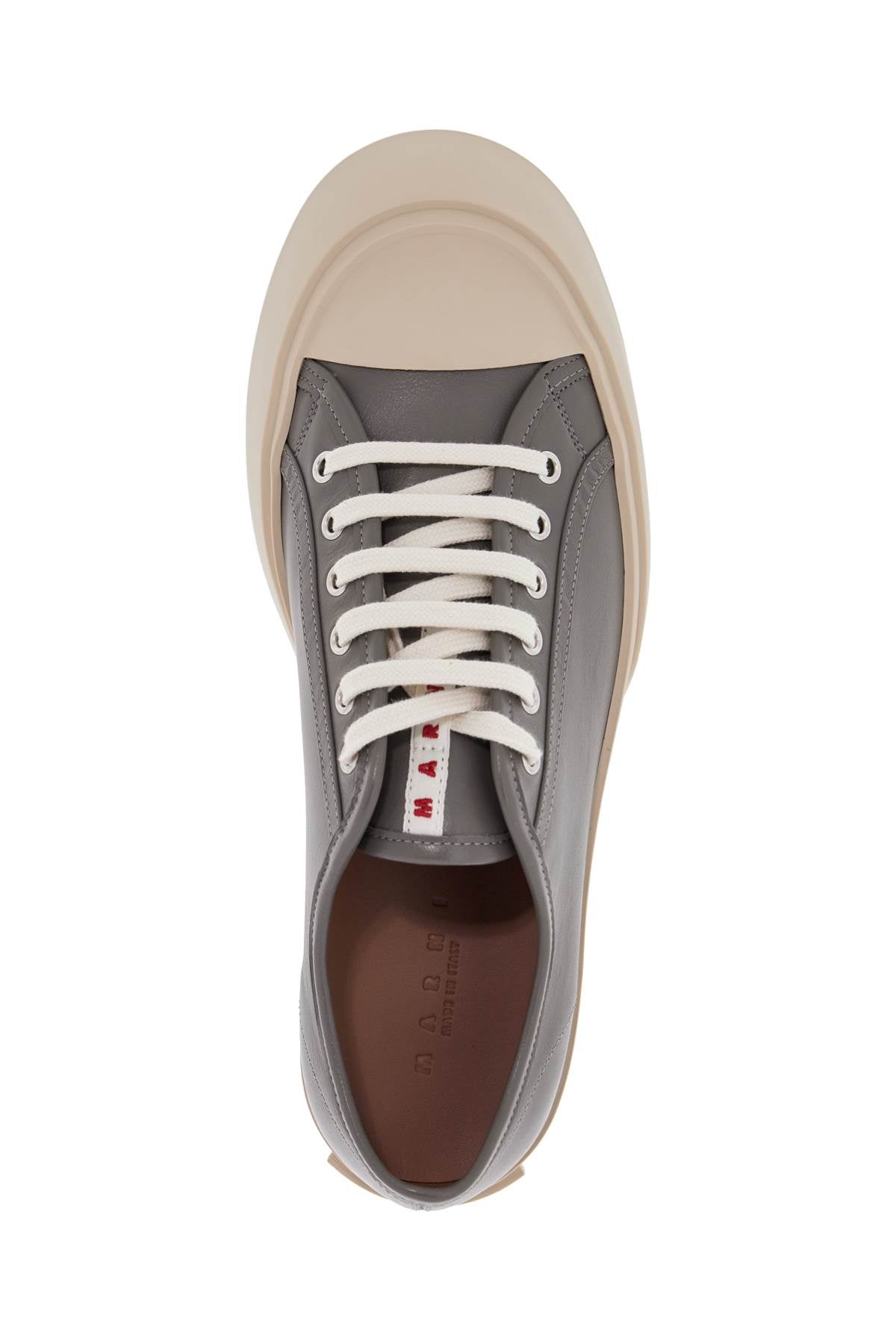 MARNI elegant gray calfskin men's sneakers