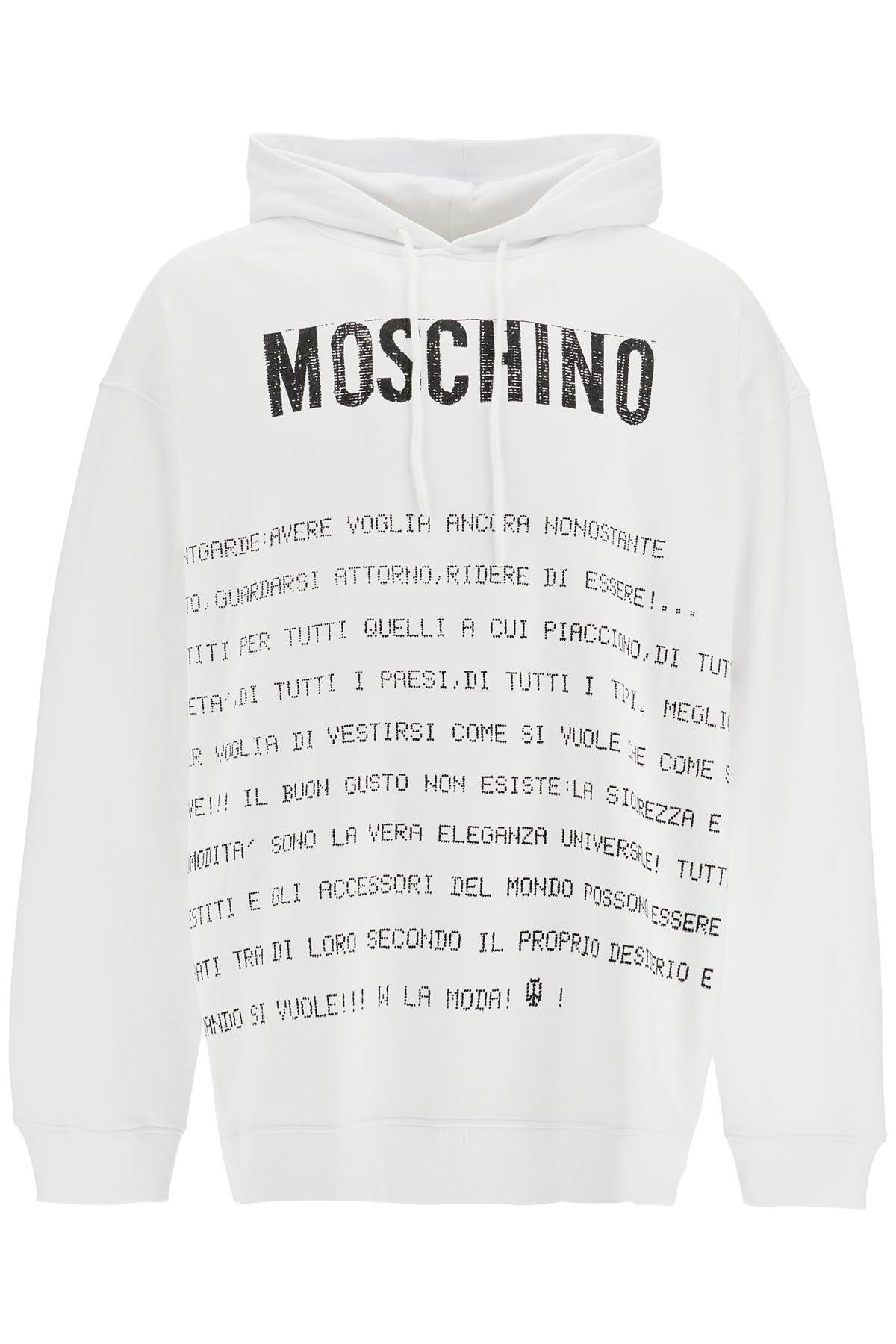 MOSCHINO hooded sweatshirt with letter