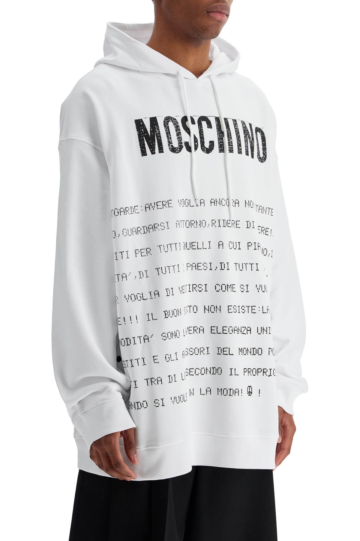 MOSCHINO hooded sweatshirt with letter
