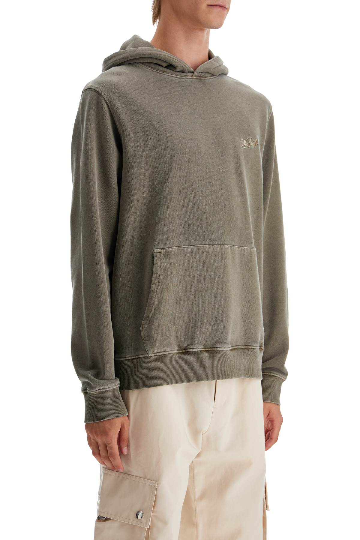 WOOLRICH hooded sweatshirt with tie-d