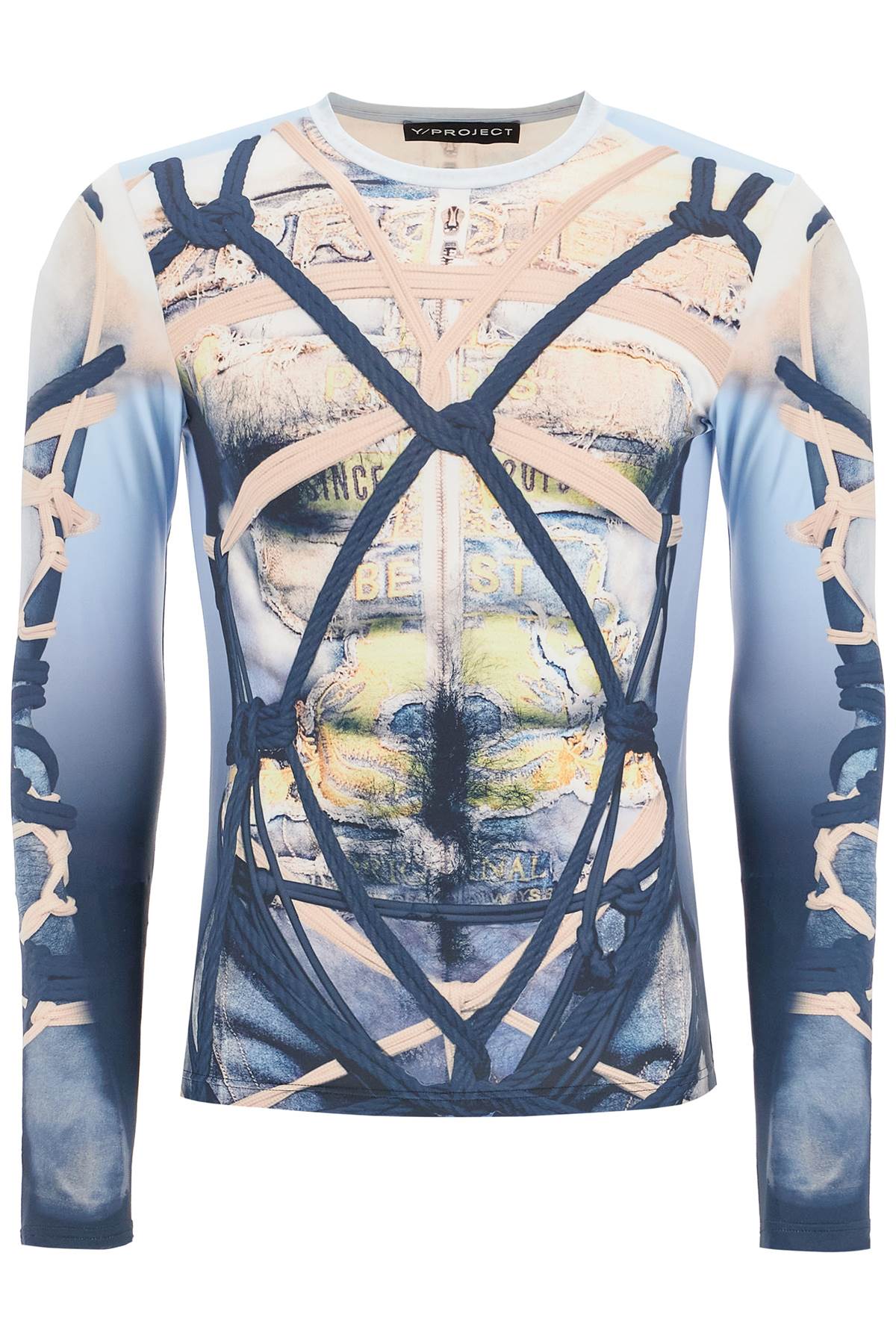 Y PROJECT bondage print t-shirt